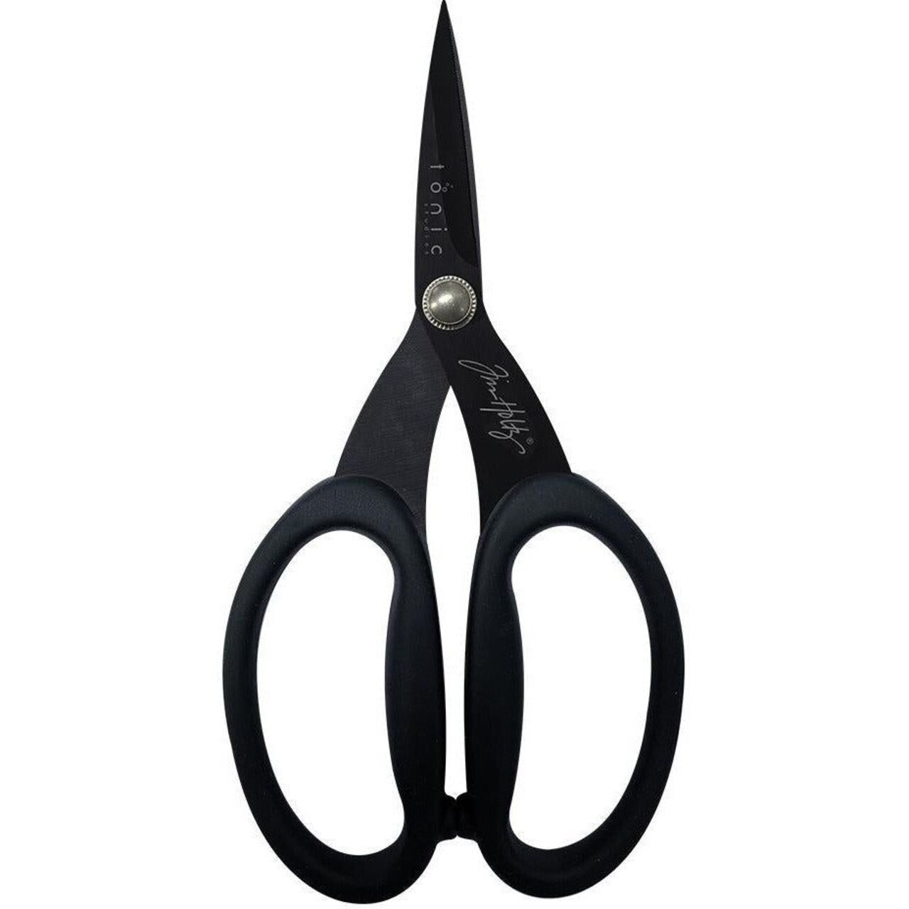 Tim Holtz Non-Stick Titanium Micro Serrated Kushgrip Snip Scissors 7" - Non-Stick with Cap
